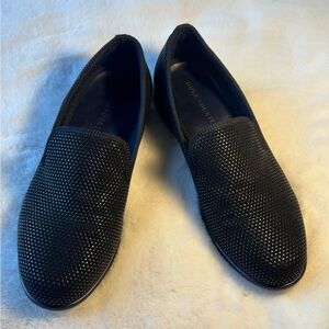 Men’s Duke & Dexter Black Pyramid Textured Slip-On Loafers Size 9